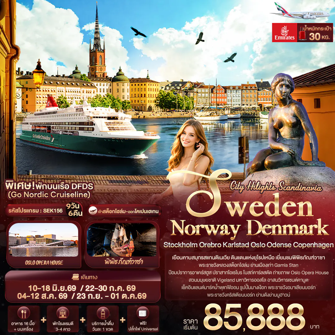 City Hilights Scandinavia SWEDEN NORWAY DENMARK Stockholm Orebro Karlstad Oslo Odense Copenhagen